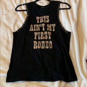 Forever 21 Black Tank Top with Studded Details